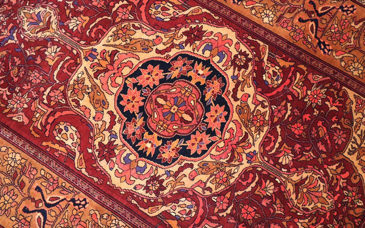 Alfombra de seda - Seda afgana - 154 x 115 cm - rojo