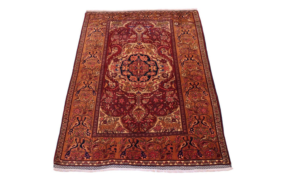Alfombra de seda - Seda afgana - 154 x 115 cm - rojo