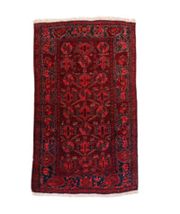 Alfombra afgana - 119 x 76 cm - rojo oscuro