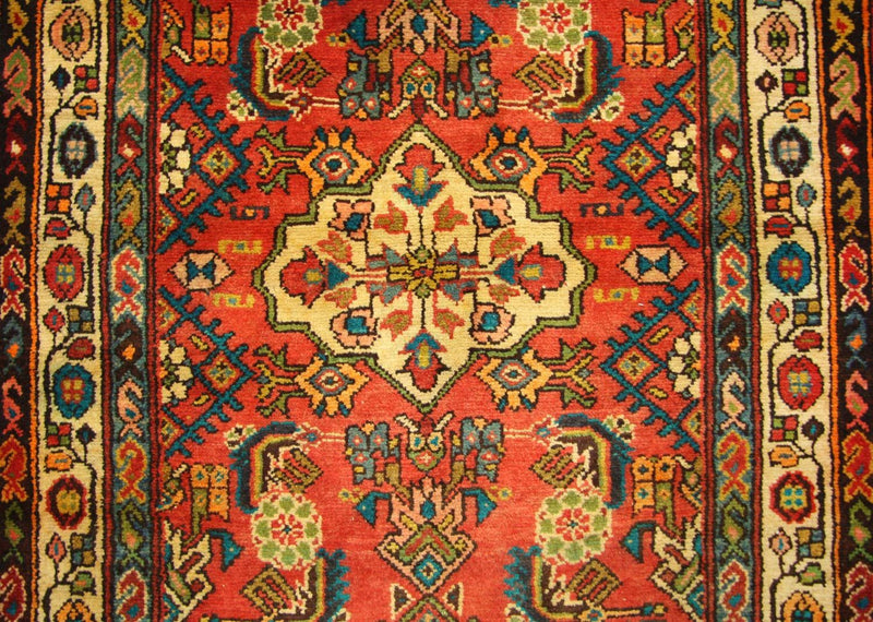 Alfombra de pasillo Alfombra persa - Nómada - 426 x 107 cm - naranja