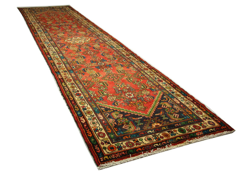 Alfombra de pasillo Alfombra persa - Nómada - 426 x 107 cm - naranja