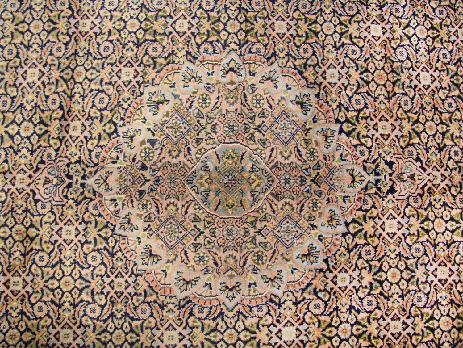 Alfombra persa - Bidjar - 290 x 248 cm - azul