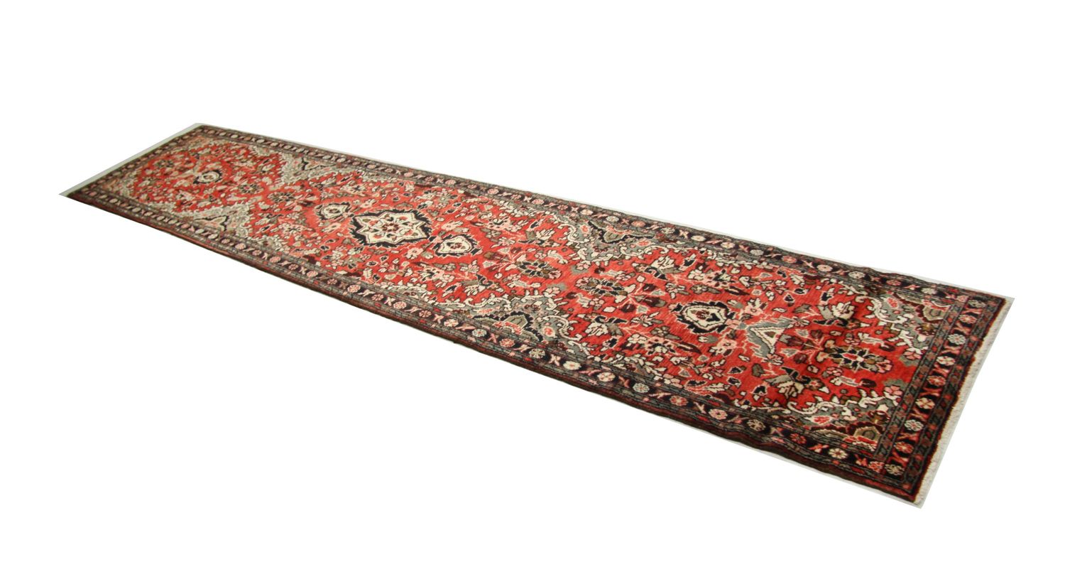 Alfombra de pasillo Alfombra persa - Nómada - 384 x 83 cm - rojo