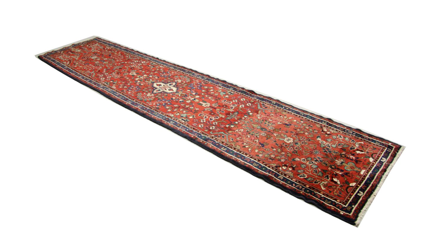 Alfombra de pasillo Alfombra persa - Nómada - 385 x 89 cm - rojo