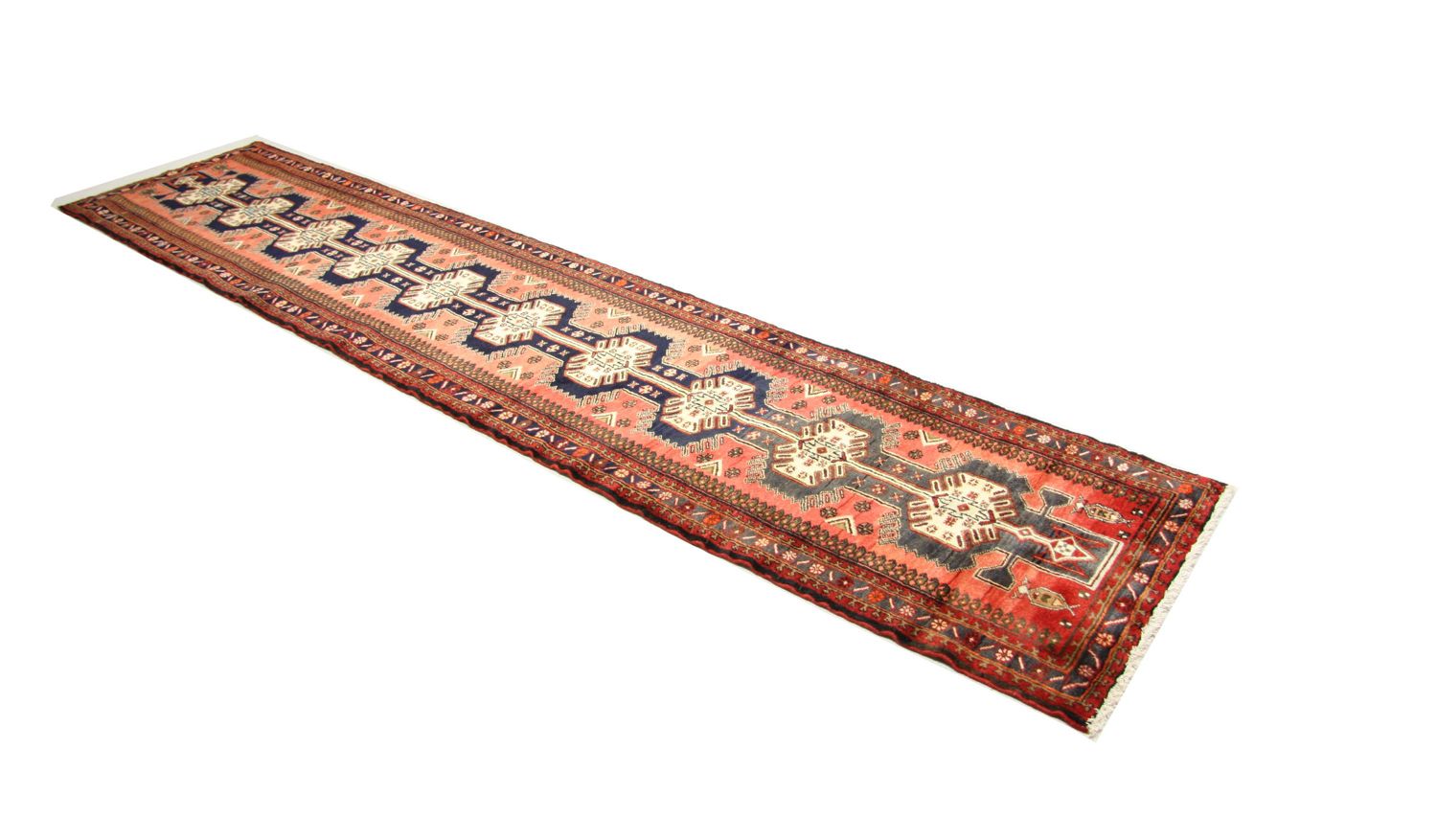 Alfombra de pasillo Alfombra persa - Nómada - 385 x 84 cm - rojo