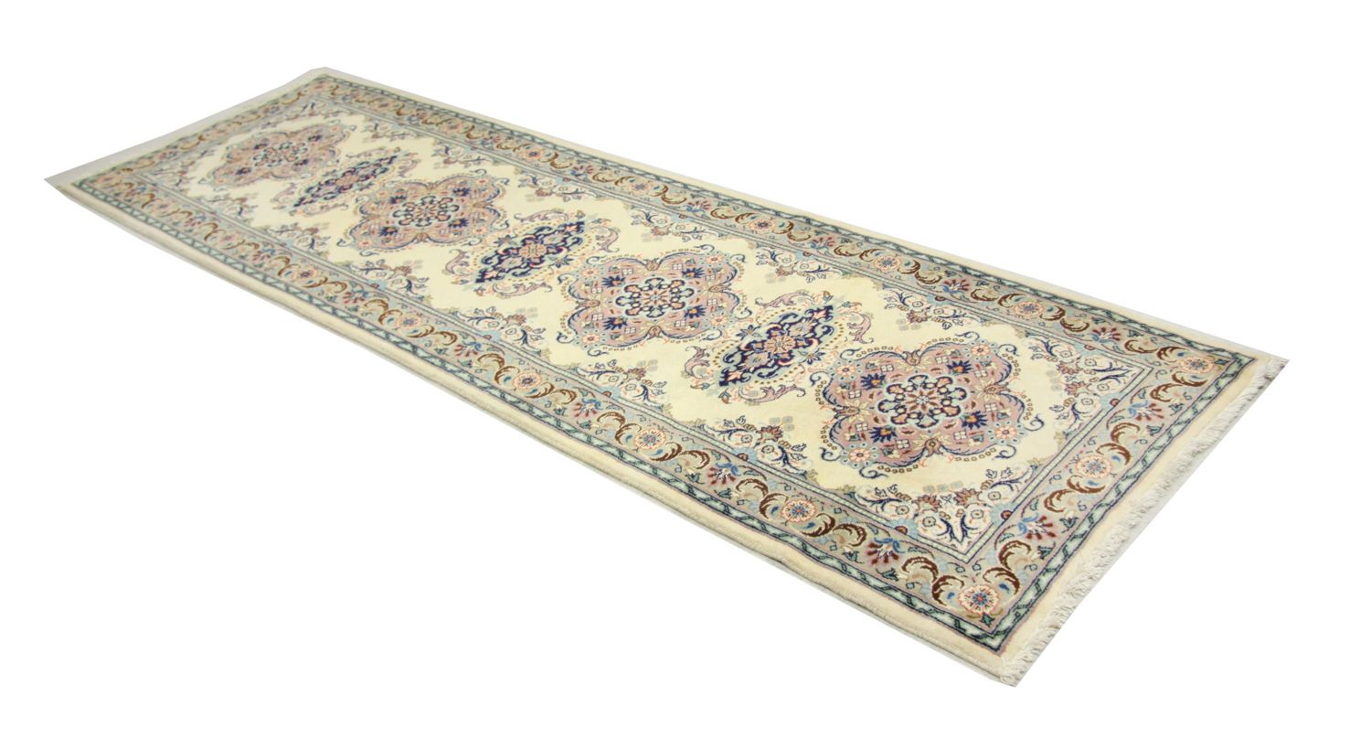 Alfombra de pasillo Alfombra persa - Keshan - 300 x 82 cm - azul