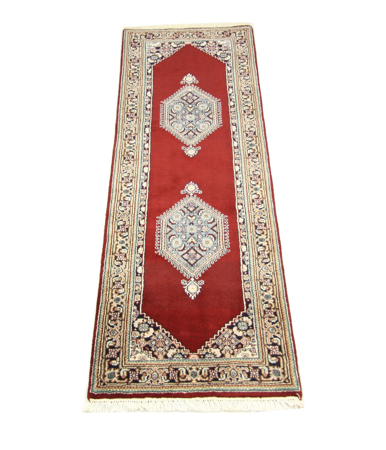 Alfombra de pasillo Alfombra persa - Bidjar - 245 x 75 cm - rojo