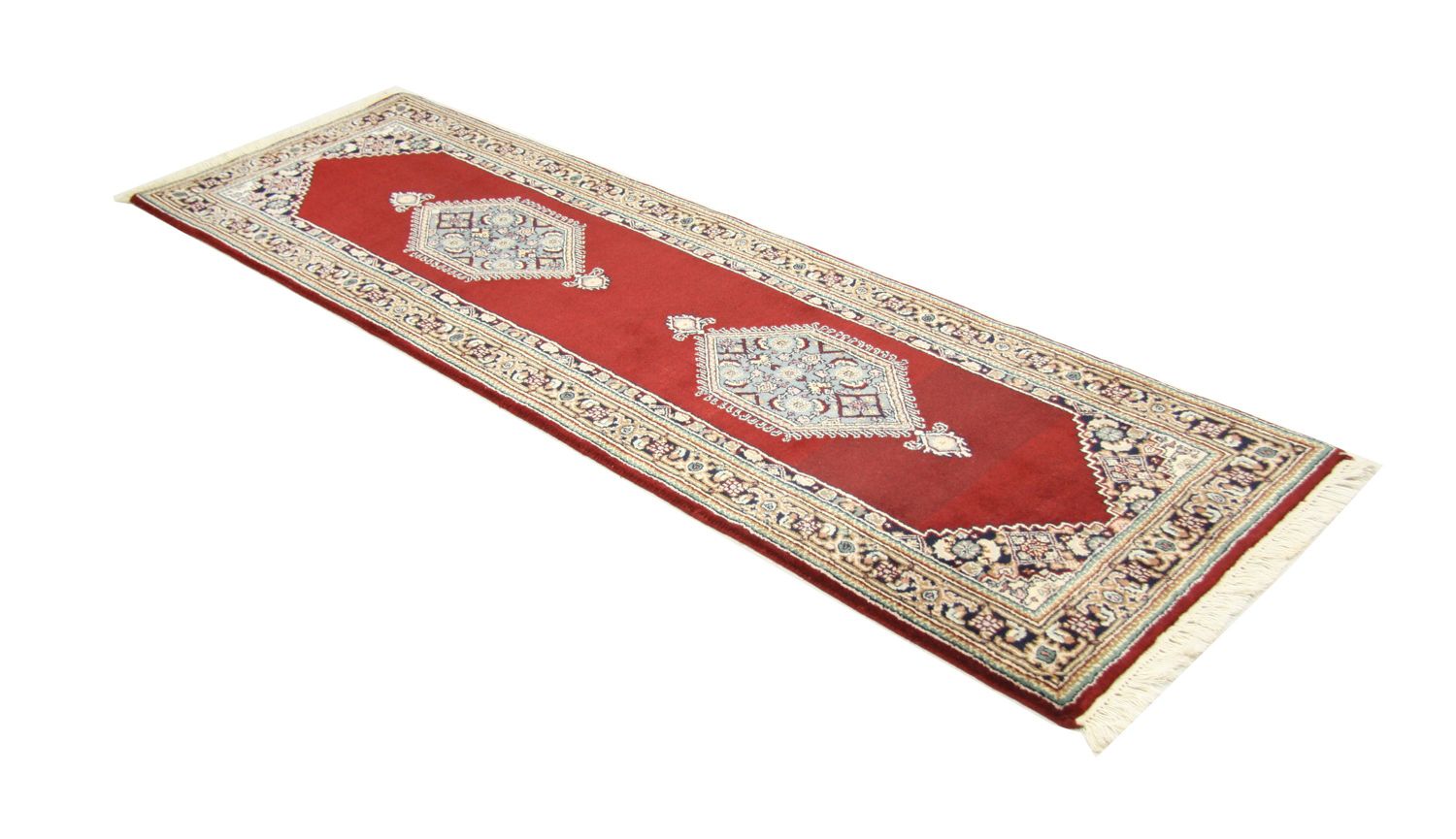 Alfombra de pasillo Alfombra persa - Bidjar - 245 x 75 cm - rojo