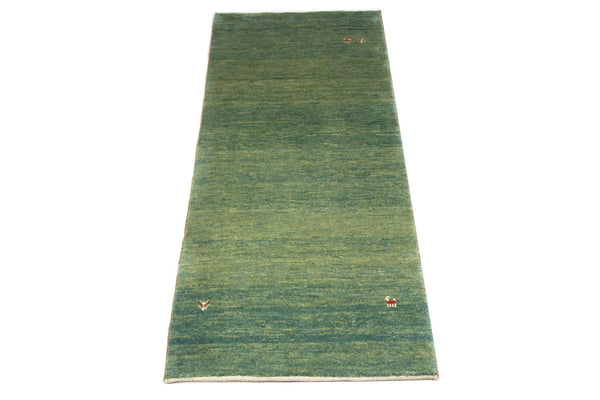 Alfombra de pasillo Alfombra Gabbeh - Persa - 247 x 90 cm - verde