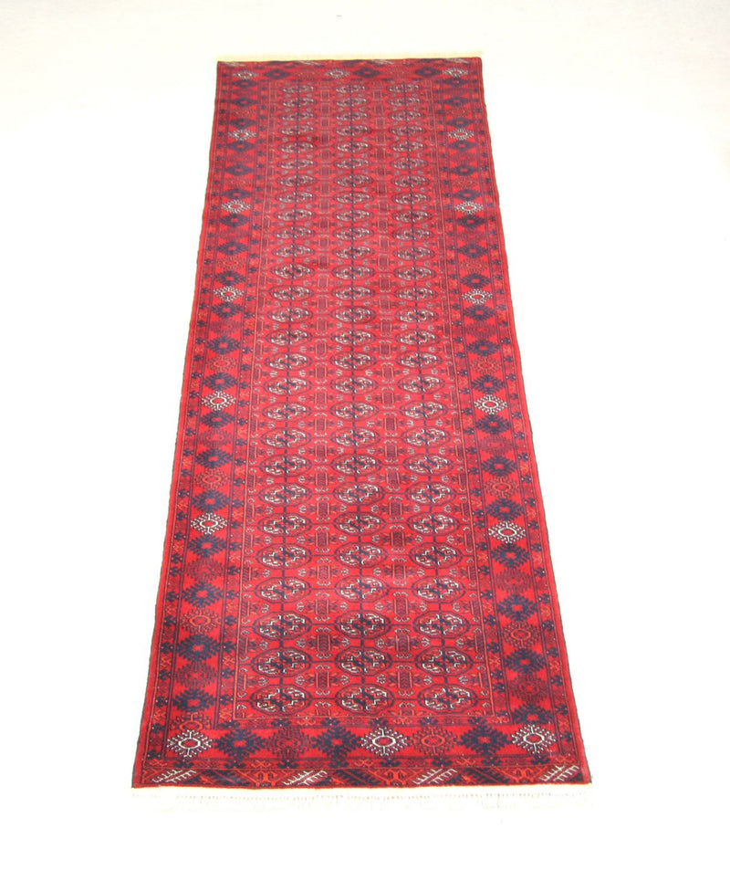 Alfombra de pasillo Alfombra afgana - Bukhara - 290 x 81 cm - rojo