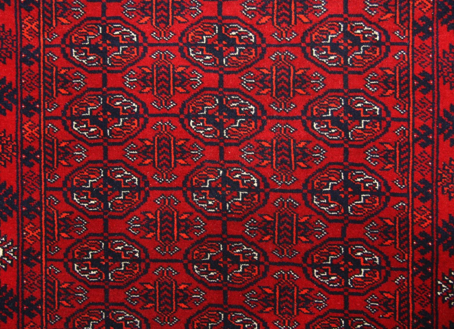 Alfombra de pasillo Alfombra afgana - Bukhara - 290 x 81 cm - rojo
