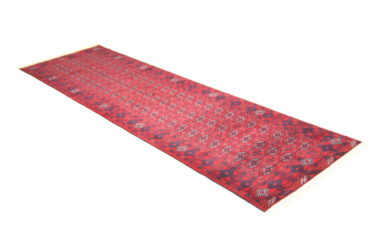Alfombra de pasillo Alfombra afgana - Bukhara - 290 x 81 cm - rojo