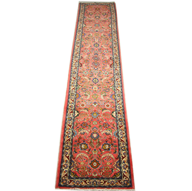 Alfombra de pasillo Alfombra persa - Clásica - 406 x 80 cm - rojo claro