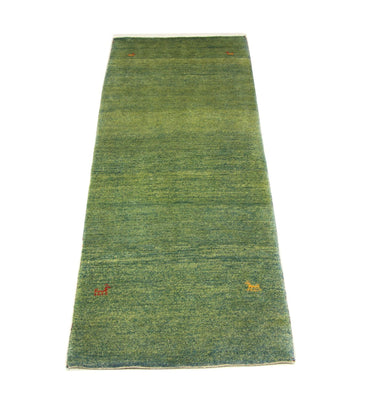 Alfombra de pasillo Alfombra Gabbeh - Persa - 233 x 84 cm - verde