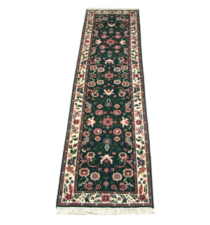 Alfombra de pasillo Alfombra persa - Bidjar - 303 x 78 cm - azul