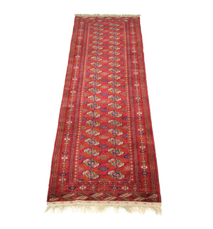 Alfombra de pasillo Alfombra afgana - Bukhara - 285 x 88 cm - rojo