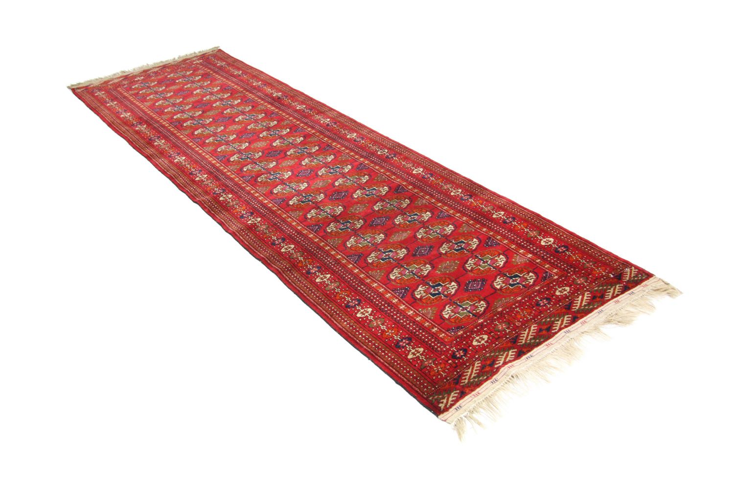 Alfombra de pasillo Alfombra afgana - Bukhara - 285 x 88 cm - rojo