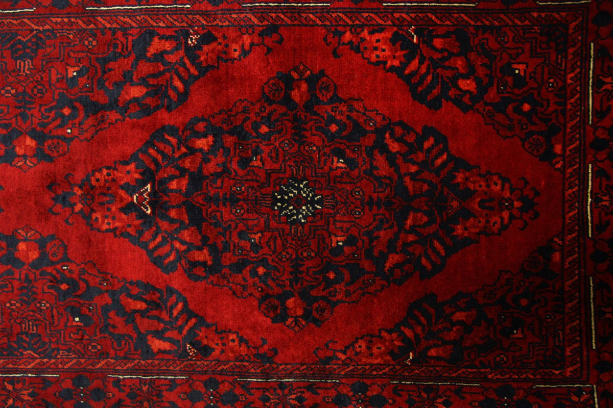 Alfombra de pasillo Alfombra afgana - 287 x 77 cm - rojo