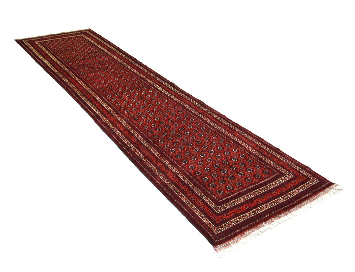 Alfombra de pasillo Alfombra afgana - Bukhara - 339 x 84 cm - rojo