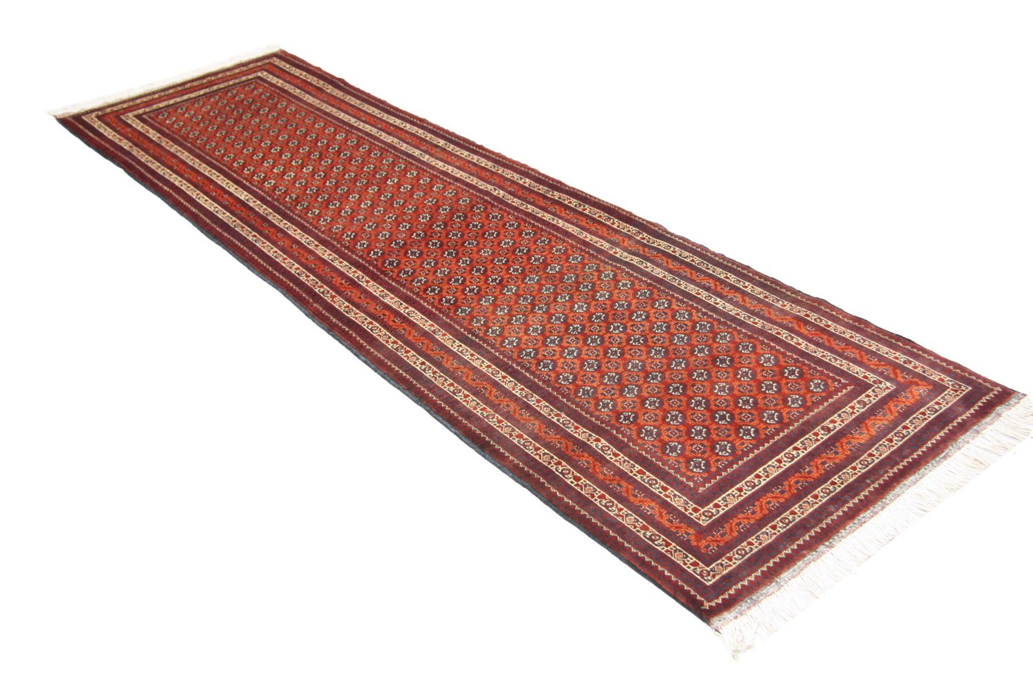 Alfombra de pasillo Alfombra afgana - Bukhara - 290 x 89 cm - rojo