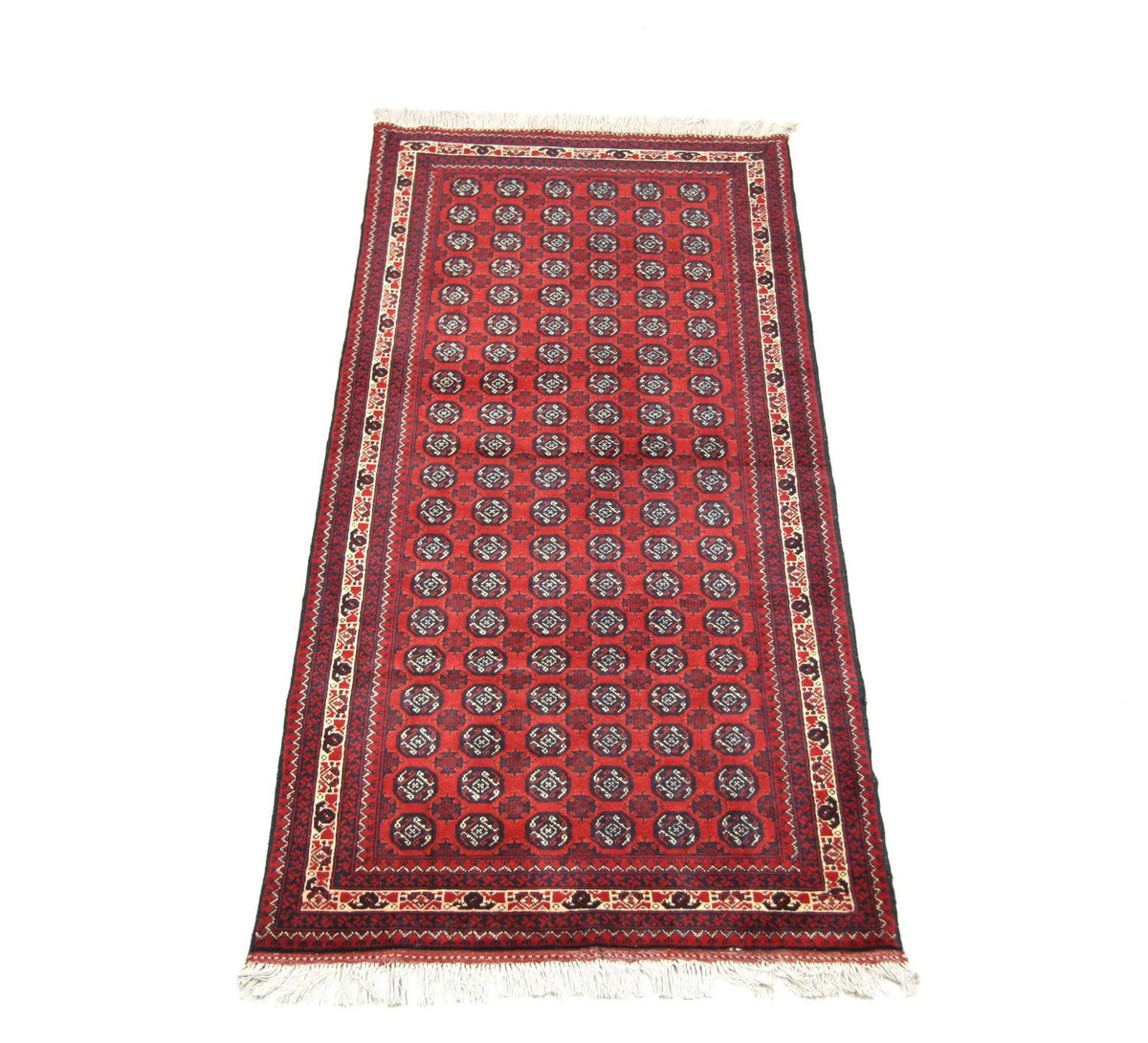 Alfombra de pasillo Alfombra afgana - Bukhara - 258 x 87 cm - rojo