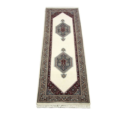 Alfombra de pasillo Alfombra oriental - 247 x 76 cm - beige
