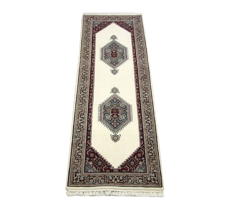 Alfombra de pasillo Alfombra oriental - 247 x 76 cm - beige