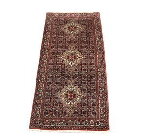 Alfombra de pasillo Alfombra persa - Bidjar - 202 x 75 cm - azul