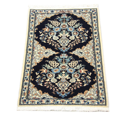 Alfombra persa - Nain - 75 x 50 cm - azul