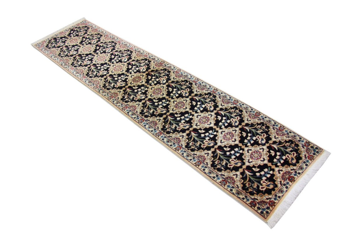 Alfombra de pasillo Alfombra Persa - Nain - Prima - 203 x 48 cm - azul