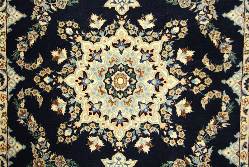 Alfombra Persa - Nain - Prima - 113 x 84 cm - azul oscuro