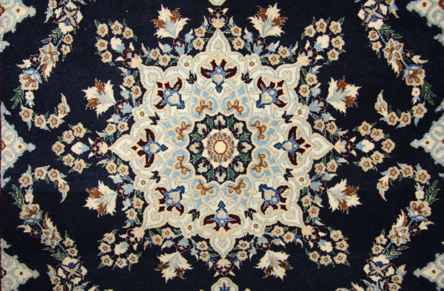 Alfombra Persa - Nain - Prima - 114 x 83 cm - azul oscuro