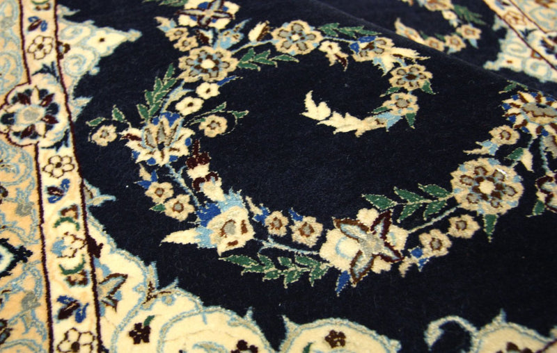 Alfombra Persa - Nain - Prima - 114 x 83 cm - azul oscuro