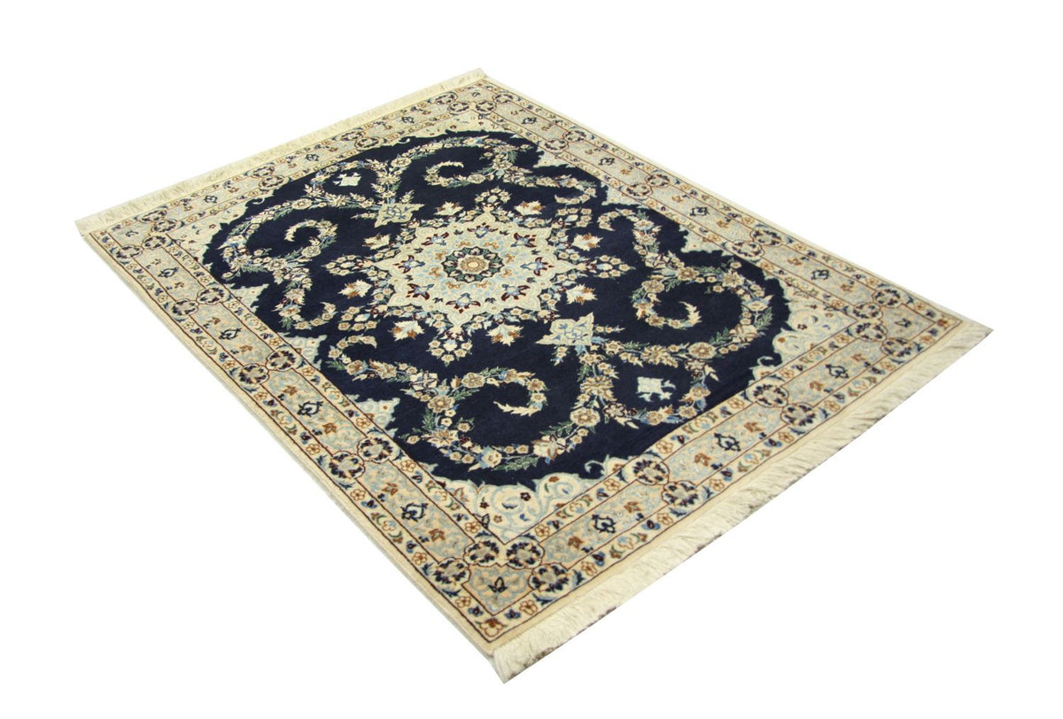Alfombra Persa - Nain - Prima - 114 x 83 cm - azul oscuro
