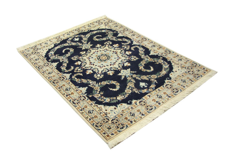 Alfombra Persa - Nain - Prima - 114 x 83 cm - azul oscuro
