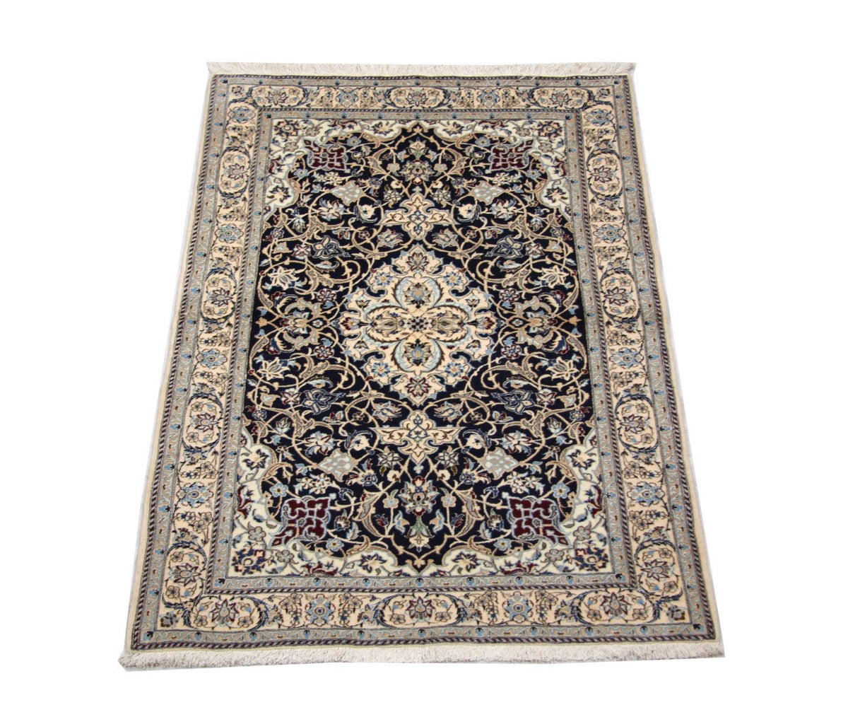 Alfombra Persa - Nain - Prima - 152 x 106 cm - azul oscuro