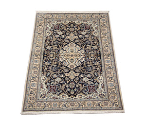 Alfombra Persa - Nain - Prima - 152 x 106 cm - azul oscuro