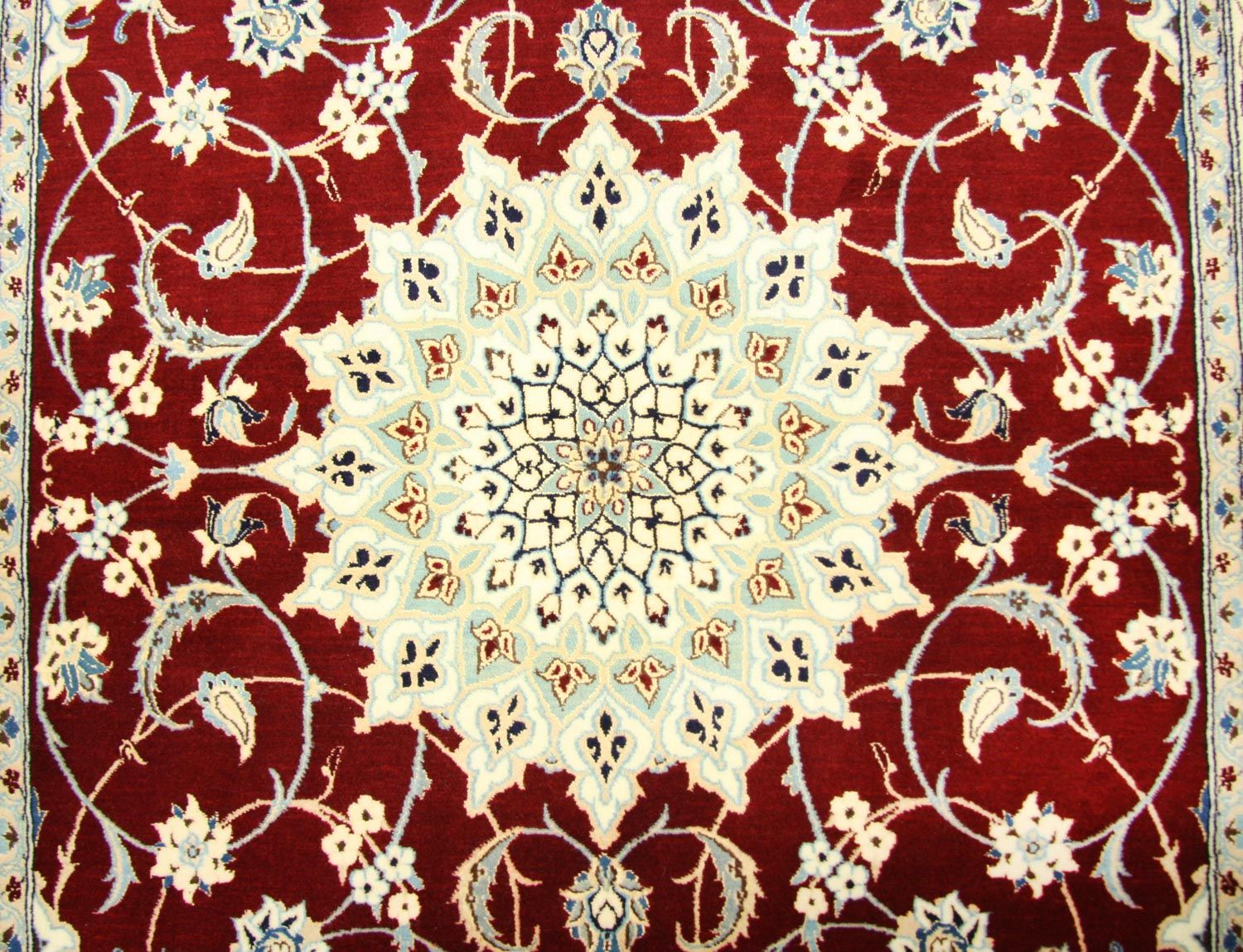 Alfombra Persa - Nain - Prima - 192 x 125 cm - rojo