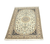 Alfombra Persa - Nain - Prima - 205 x 125 cm - blanco natural