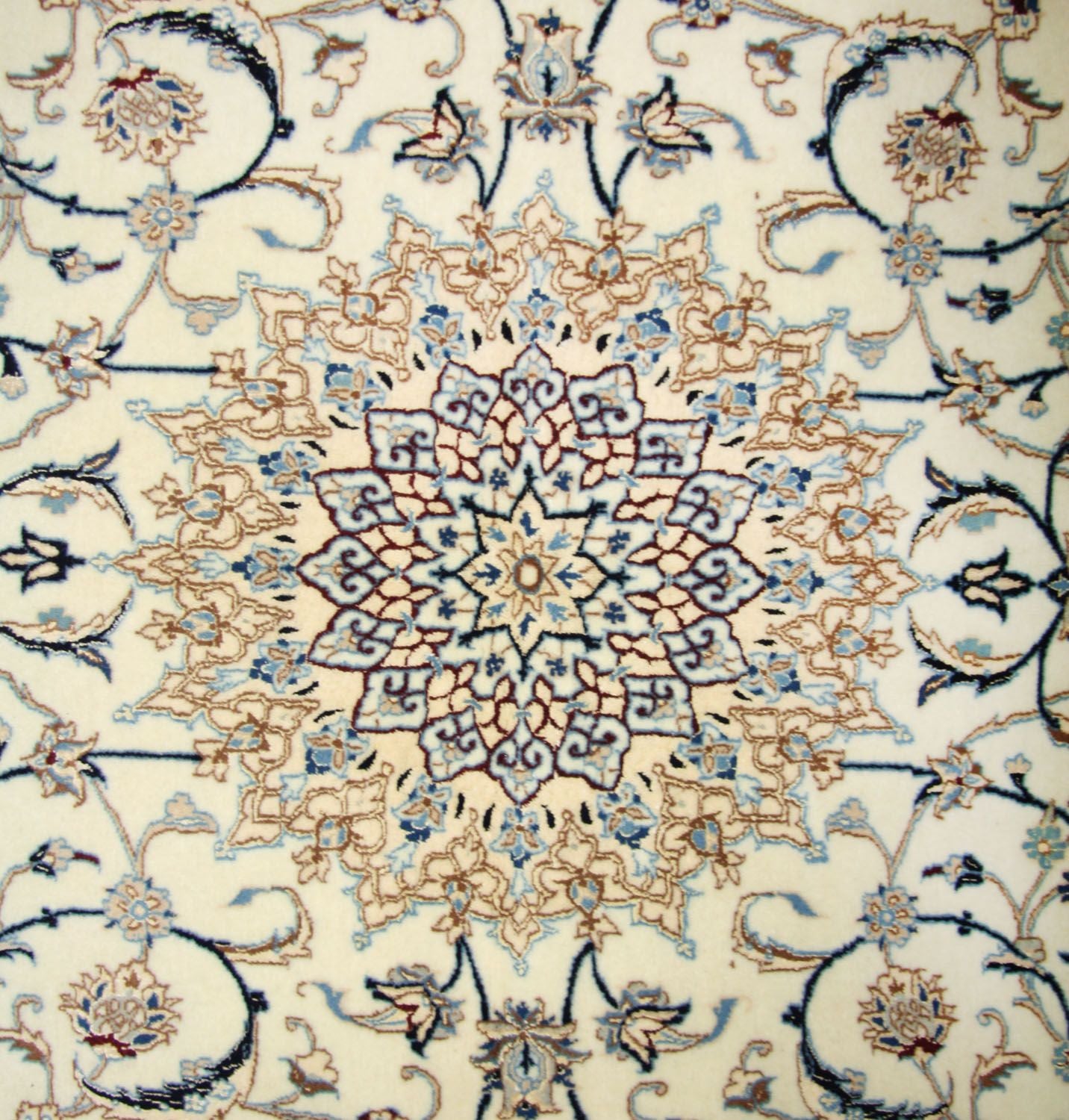Alfombra Persa - Nain - Prima - 205 x 125 cm - blanco natural