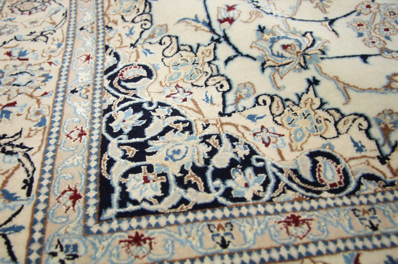 Alfombra Persa - Nain - Prima - 205 x 125 cm - blanco natural