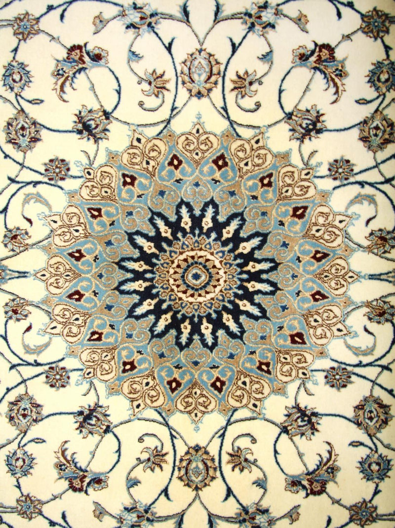 Alfombra Persa - Nain - Prima - 205 x 125 cm - blanco natural