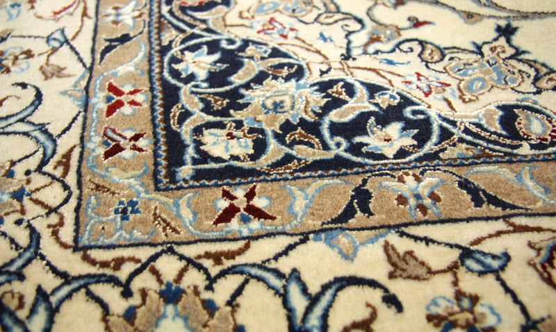 Alfombra Persa - Nain - Prima - 205 x 125 cm - blanco natural