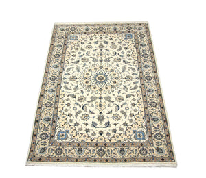 Alfombra Persa - Nain - Prima - 212 x 135 cm - blanco natural