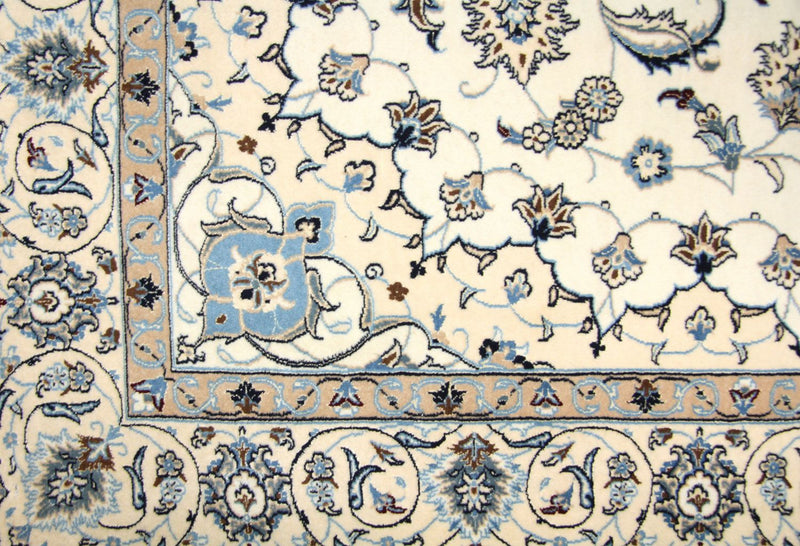 Alfombra Persa - Nain - Prima - 212 x 135 cm - blanco natural