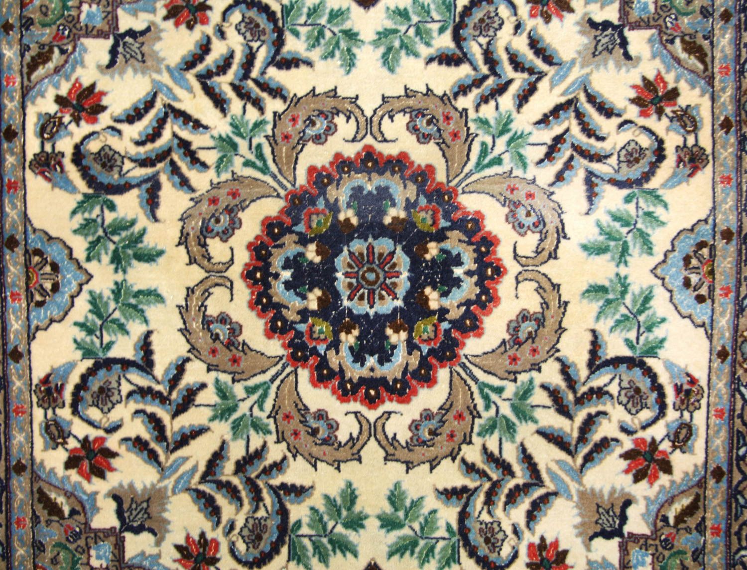 Alfombra de pasillo Alfombra Persa - Isfahan - Prima - 305 x 80 cm - beige