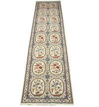 Alfombra de pasillo Alfombra Persa - Nain - Prima - 400 x 96 cm - blanco natural