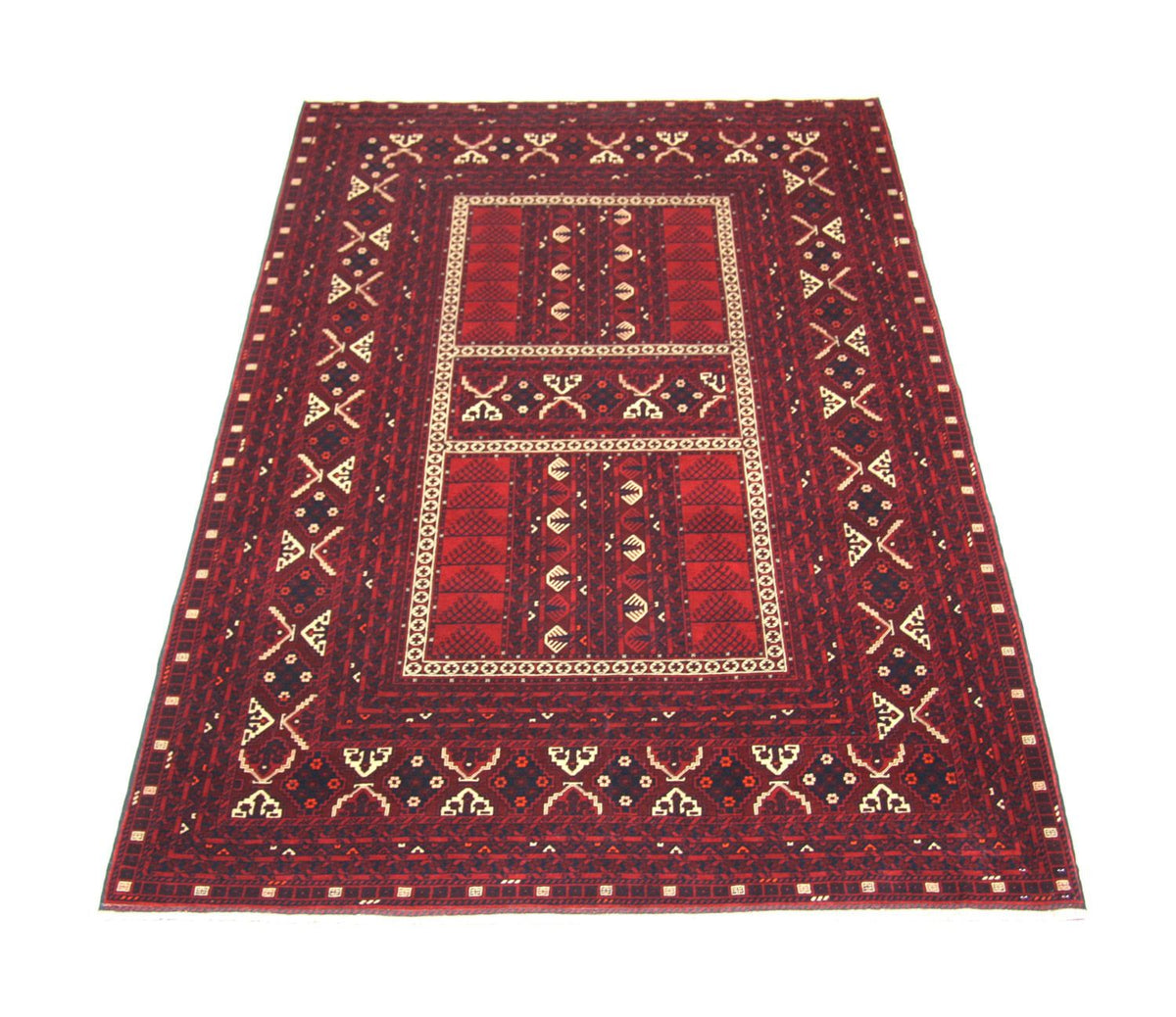 Alfombra afgana - 244 x 157 cm - rojo