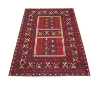 Alfombra afgana - 244 x 157 cm - rojo