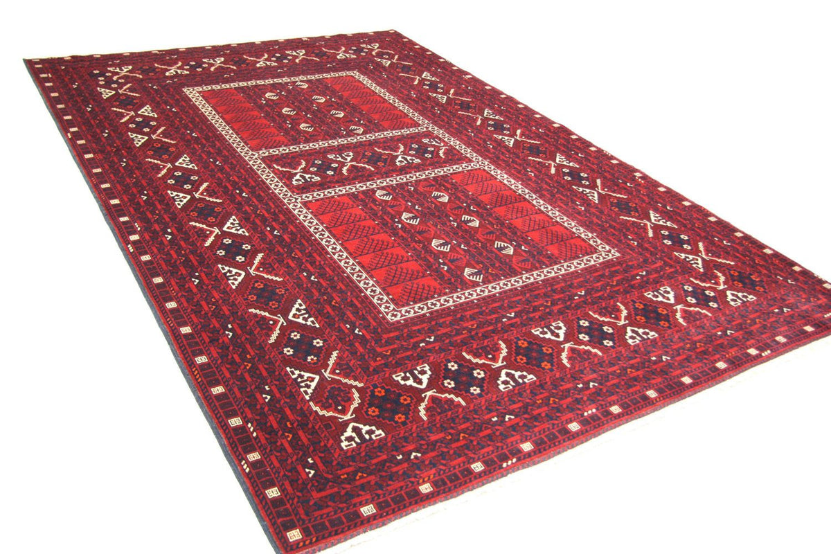Alfombra afgana - 244 x 157 cm - rojo